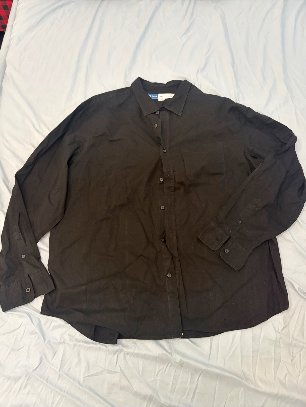 Old Navy Black Long-Sleeve Button-Down Shirt
